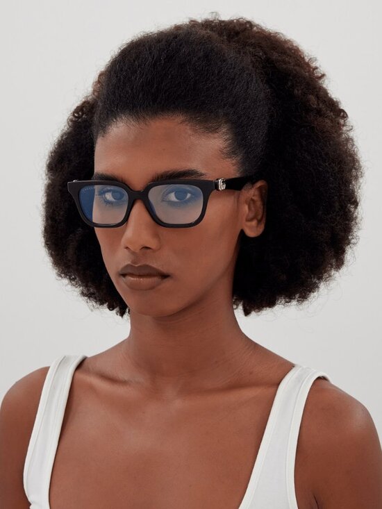 Gucci Accessories - Gucci Women Eyeglasses Black Demo Square GG1536O 001 NEW AUTHENTIC